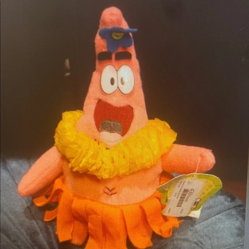 Rare Colors Spongebob Patrick Star Plush Hawaiian Hula Lei Nanco W/tag 2004